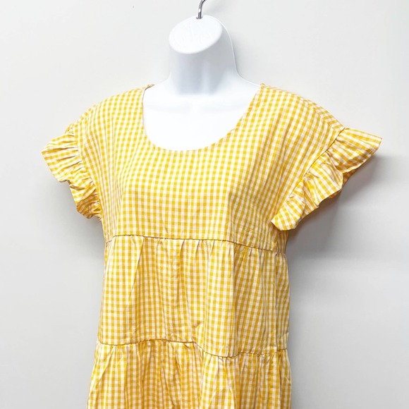 Romeo + Juliet Couture Gingham Mini Dress Medium - Picture 4 of 16
